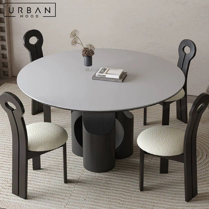 ASHWIN Modern Sintered Stone Round Dining Table