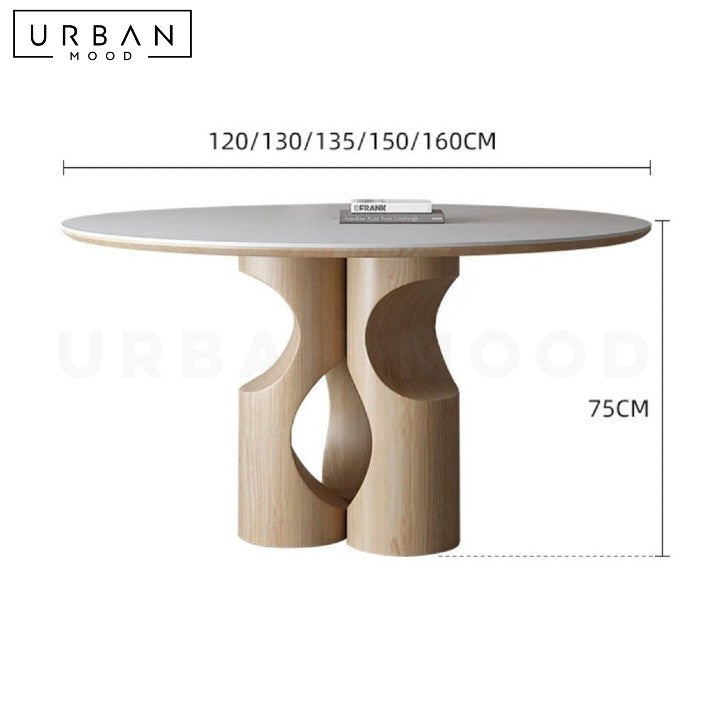 ASHWIN Modern Sintered Stone Round Dining Table