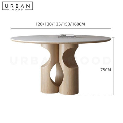 ASHWIN Modern Sintered Stone Round Dining Table