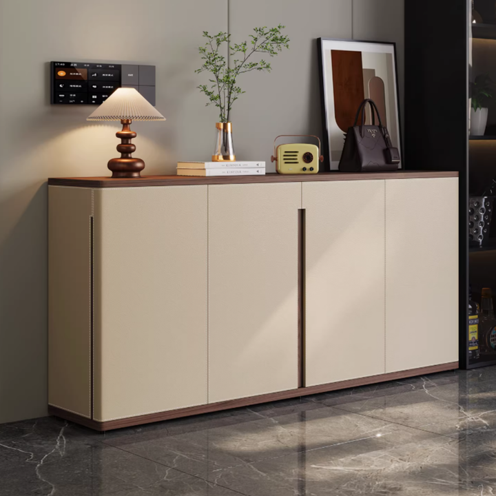SORELLO Modern Saddle Leather Shoe Cabinet - Urban Mood Singapore