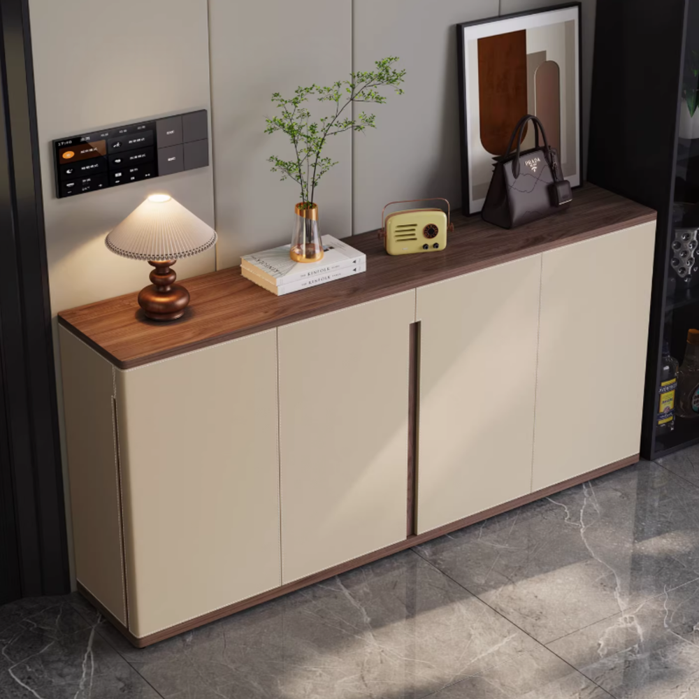 SORELLO Modern Saddle Leather Shoe Cabinet - Urban Mood Singapore