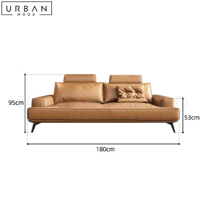 SORIA Modern Leather Sofa