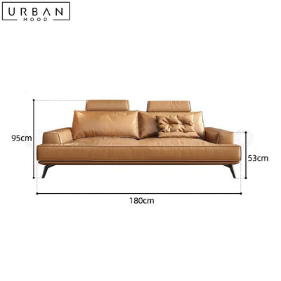 SORIA Modern Leather Sofa