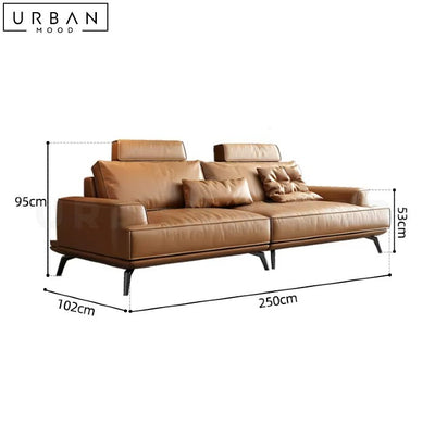 SORIA Modern Leather Sofa