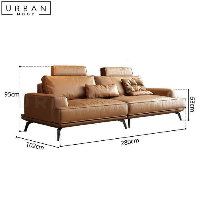 SORIA Modern Leather Sofa