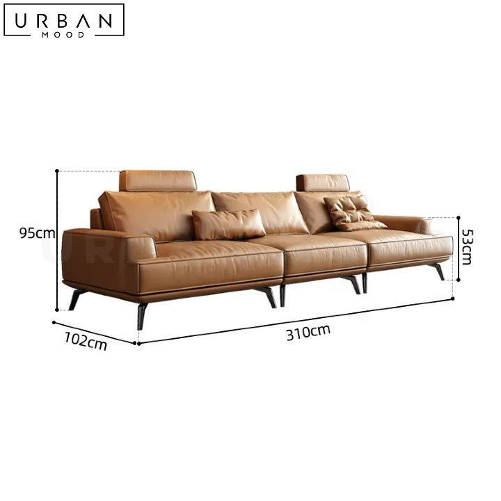 SORIA Modern Leather Sofa