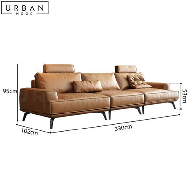 SORIA Modern Leather Sofa