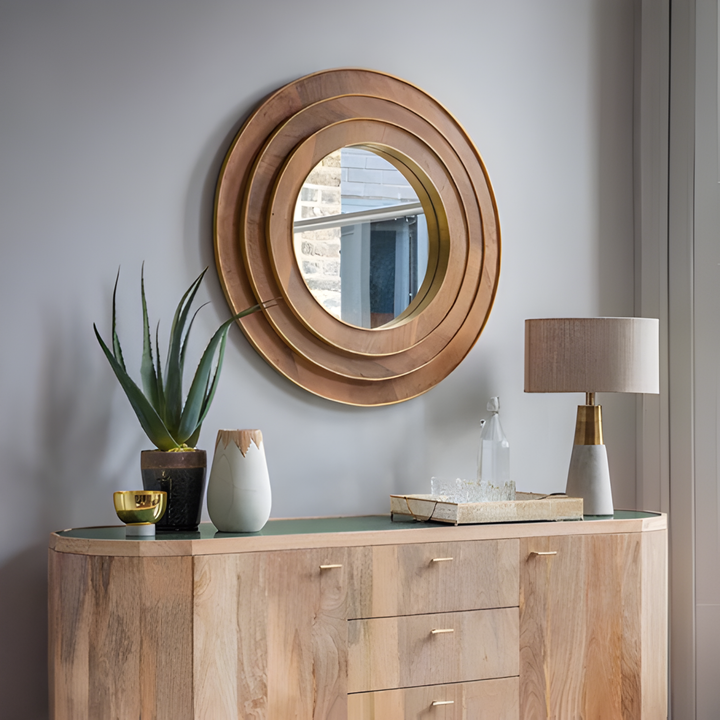 SORUKI Modern Round Wall Mirror - Urban Mood Singapore