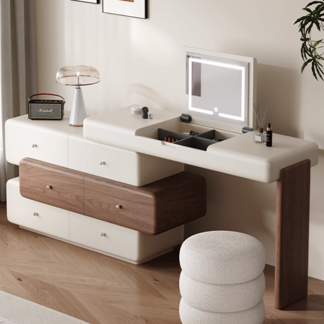 SORVELL Modern Minimalist Vanity Table with Storage Drawers - Urban Mood Singapore