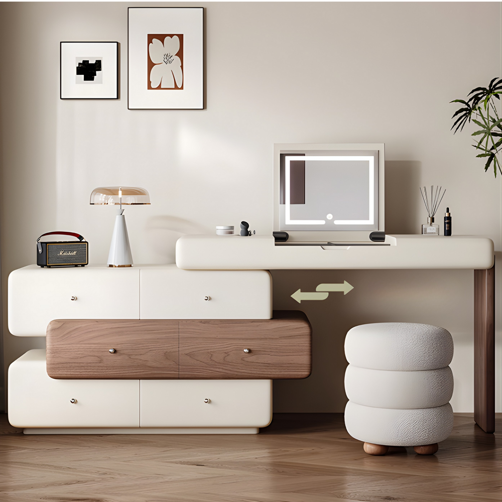 SORVELL Modern Minimalist Vanity Table with Storage Drawers - Urban Mood Singapore