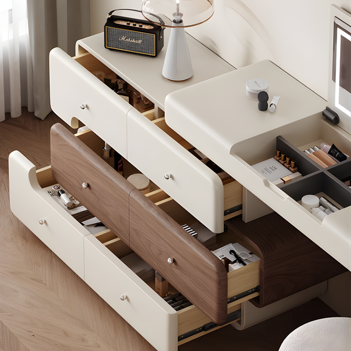SORVELL Modern Minimalist Vanity Table with Storage Drawers - Urban Mood Singapore