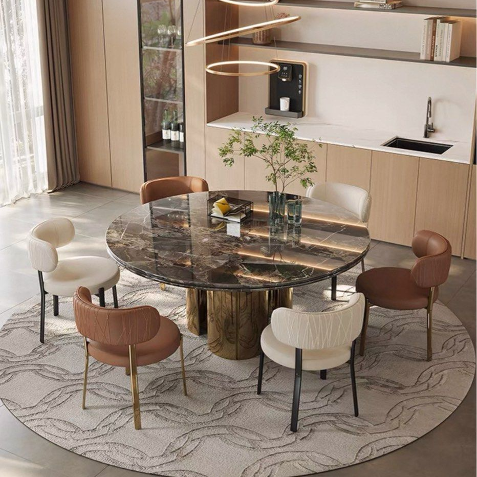 SOVEN Modern Leather Dining Chair - Urban Mood Singapore