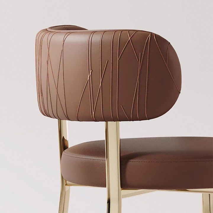 SOVEN Modern Leather Dining Chair - Urban Mood Singapore