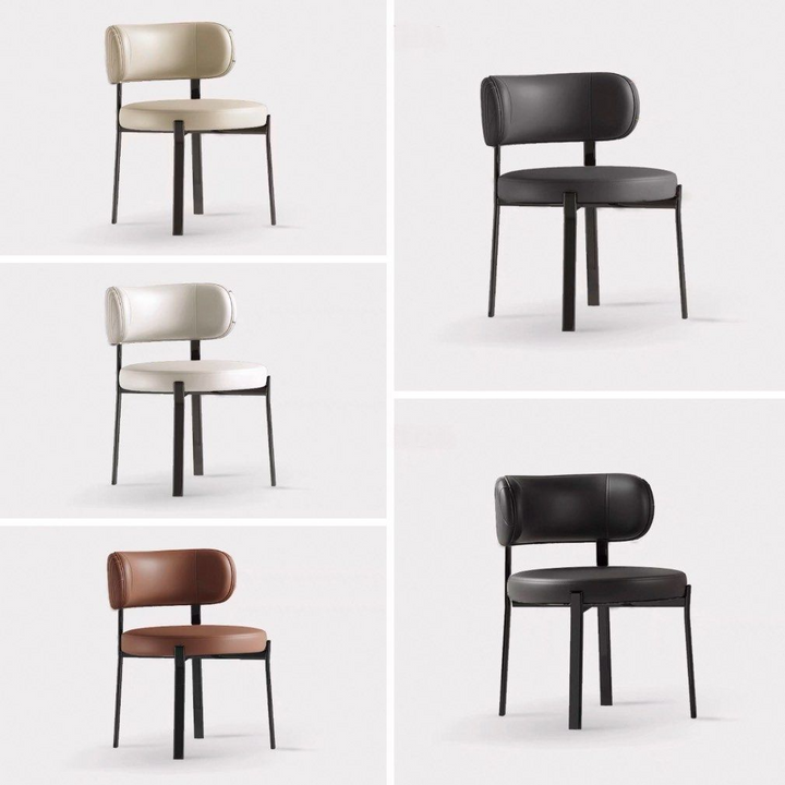 SOVEN Modern Leather Dining Chair - Urban Mood Singapore