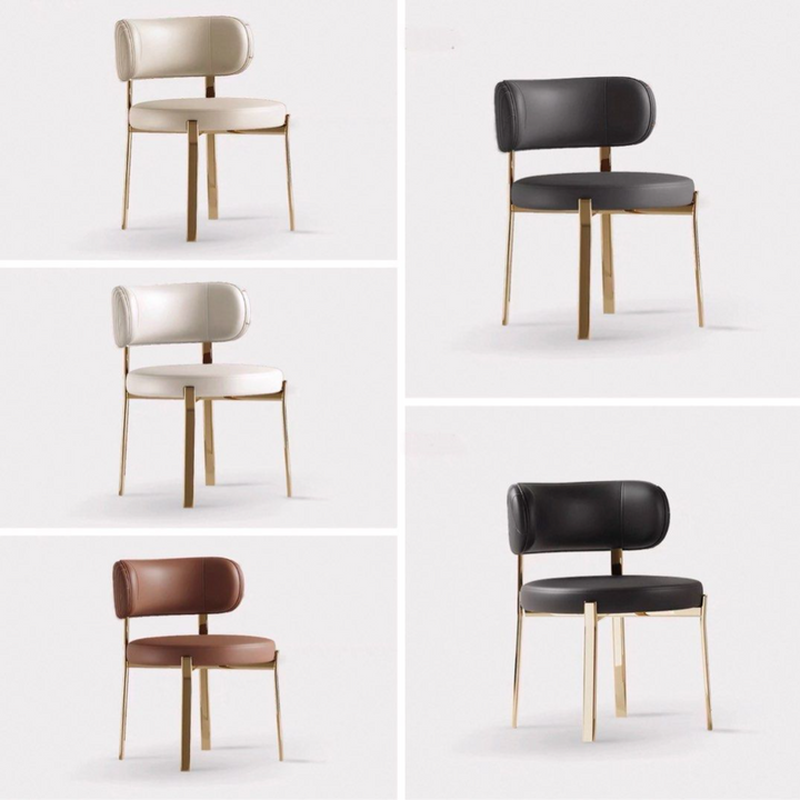 SOVEN Modern Leather Dining Chair - Urban Mood Singapore