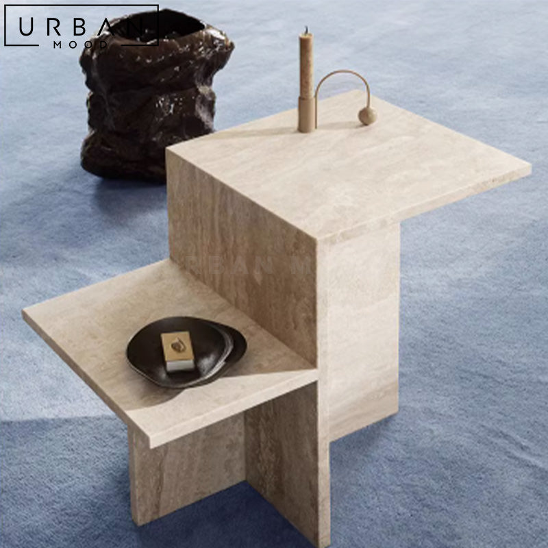 SPALL Modern Travertine Coffee Table