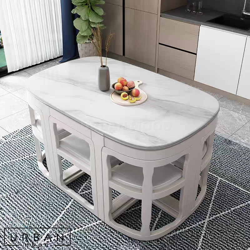 STATELY Modern Sintered Stone Dining Table Set