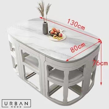 STATELY Modern Sintered Stone Dining Table Set