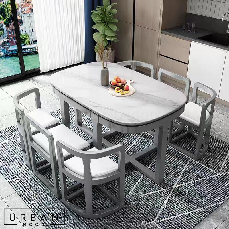 STATELY Modern Sintered Stone Dining Table Set