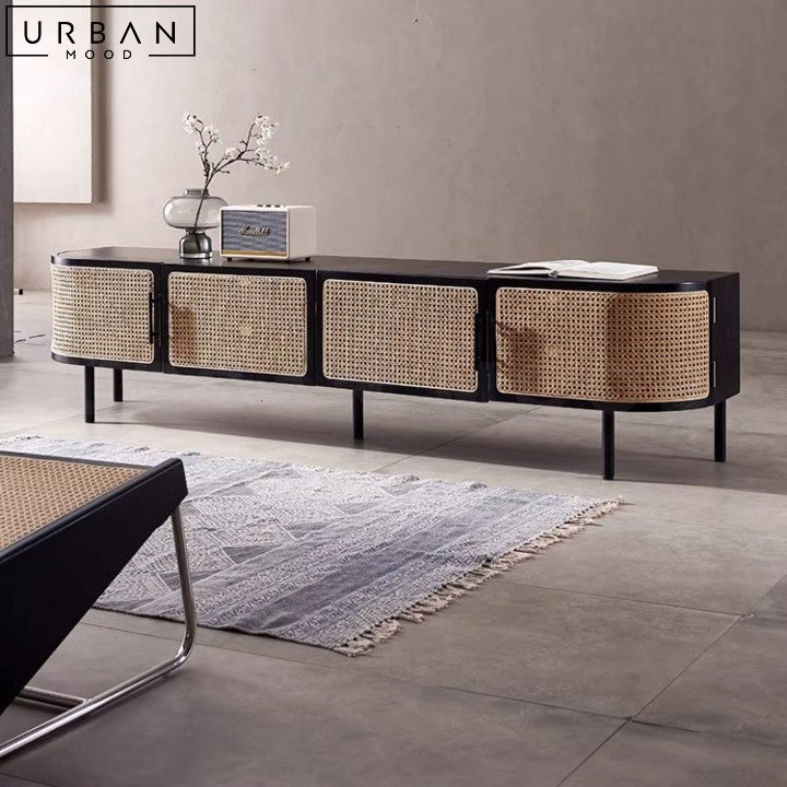 STELLA Rustic Rattan TV Console