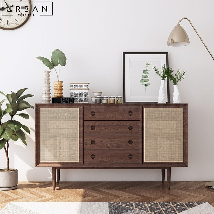 STEPHANIE Japandi Solid Wood Sideboard