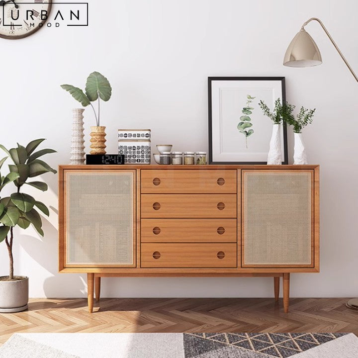 STEPHANIE Japandi Solid Wood Sideboard