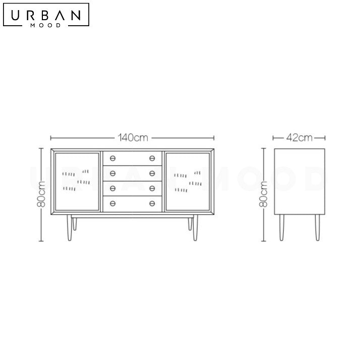 STEPHANIE Japandi Solid Wood Sideboard