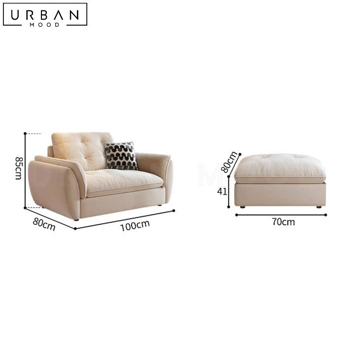 STEROS Modern Fabric Sofa