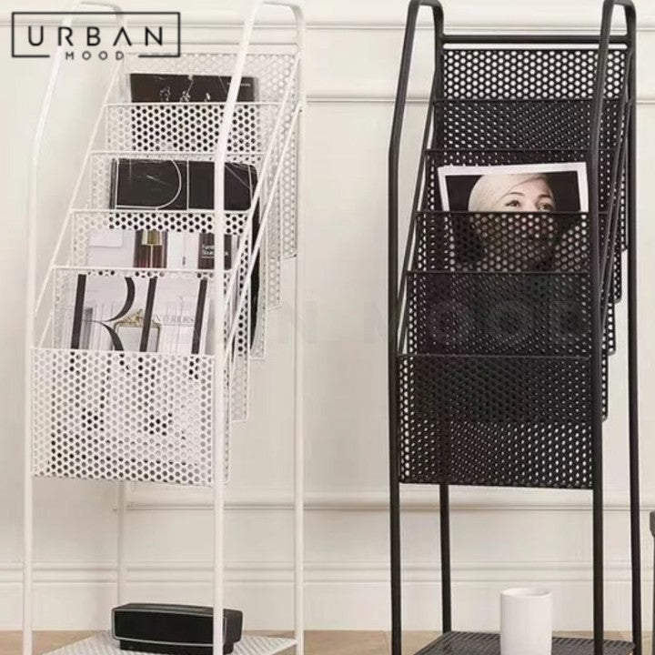 STIRLING Modern Industrial Mesh Magazine Rack