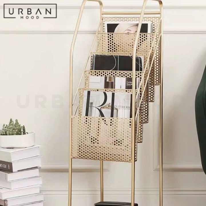 STIRLING Modern Industrial Mesh Magazine Rack