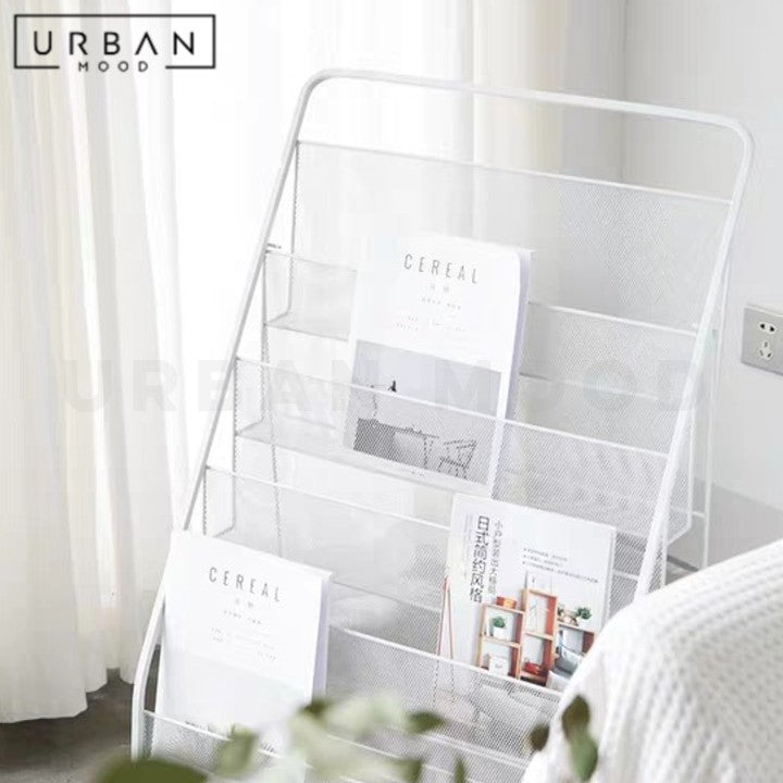 STIRLING Modern Industrial Mesh Magazine Rack