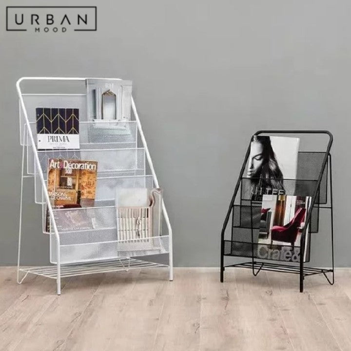 STIRLING Modern Industrial Mesh Magazine Rack