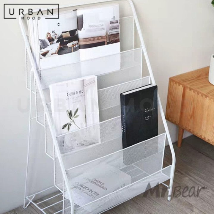STIRLING Modern Industrial Mesh Magazine Rack