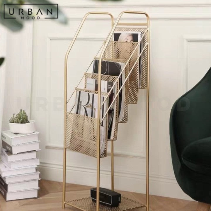 STIRLING Modern Industrial Mesh Magazine Rack