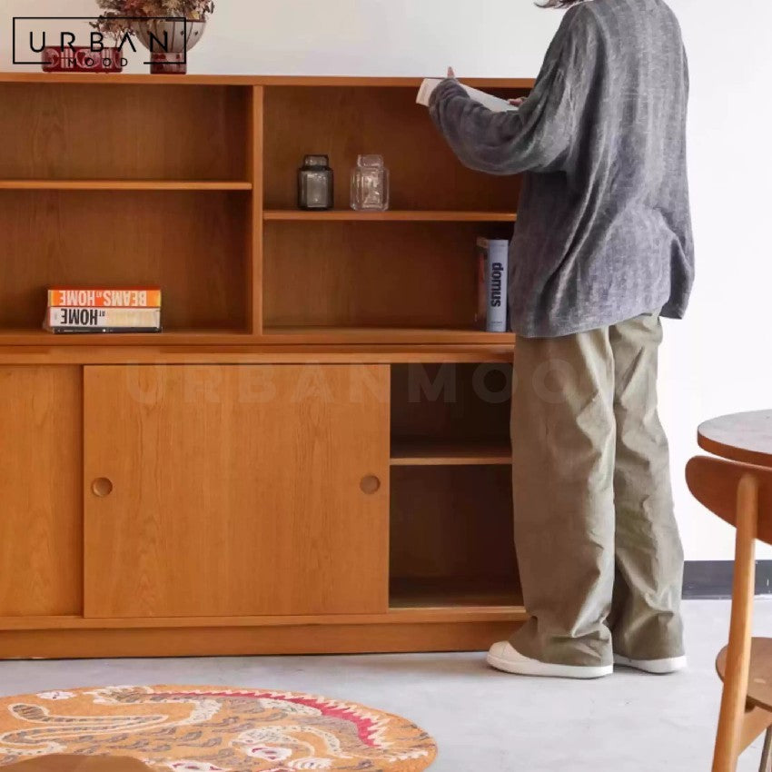 STOCKER Danish Solid Wood Bookshelf