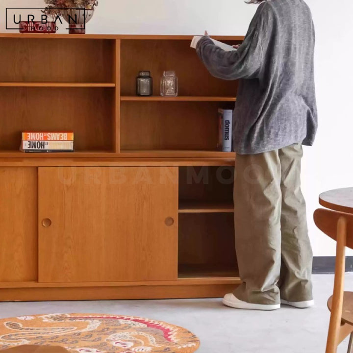 STOCKER Danish Solid Wood Bookshelf