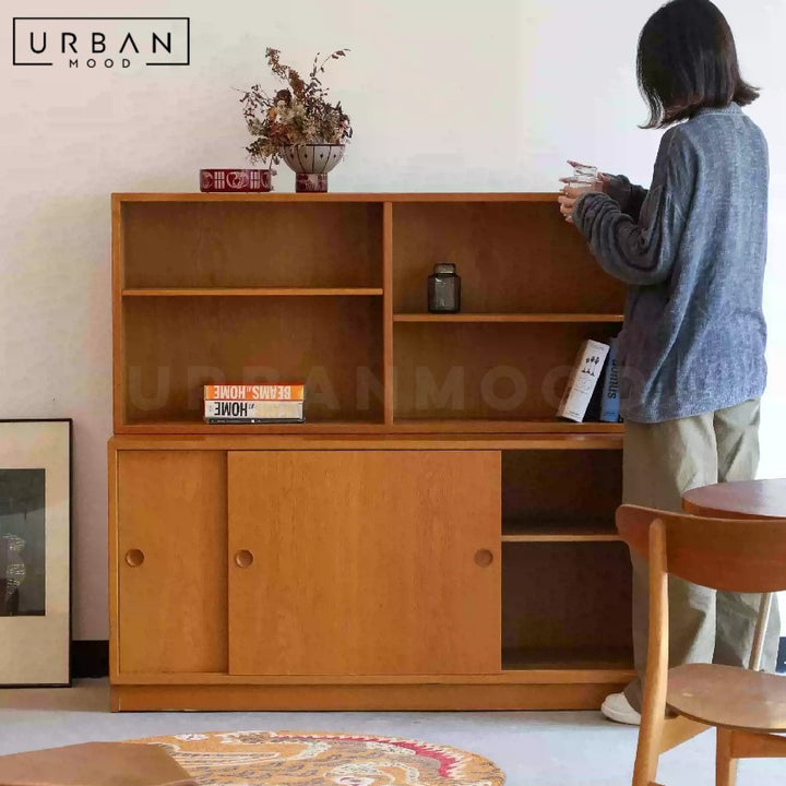 STOCKER Danish Solid Wood Bookshelf