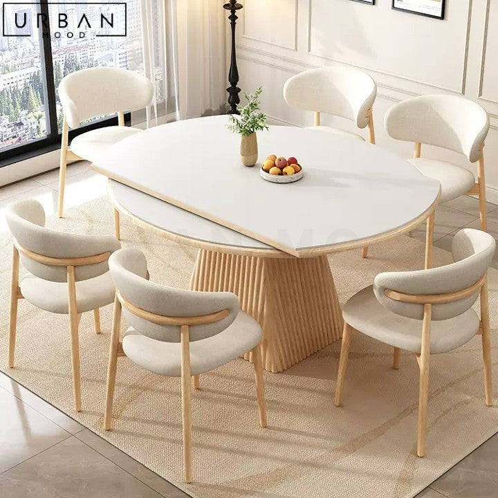 STRODE Japandi Round Sintered Stone Dining Table