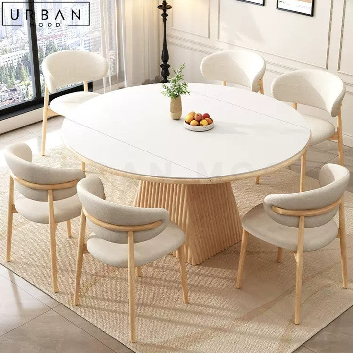 STRODE Japandi Round Sintered Stone Dining Table