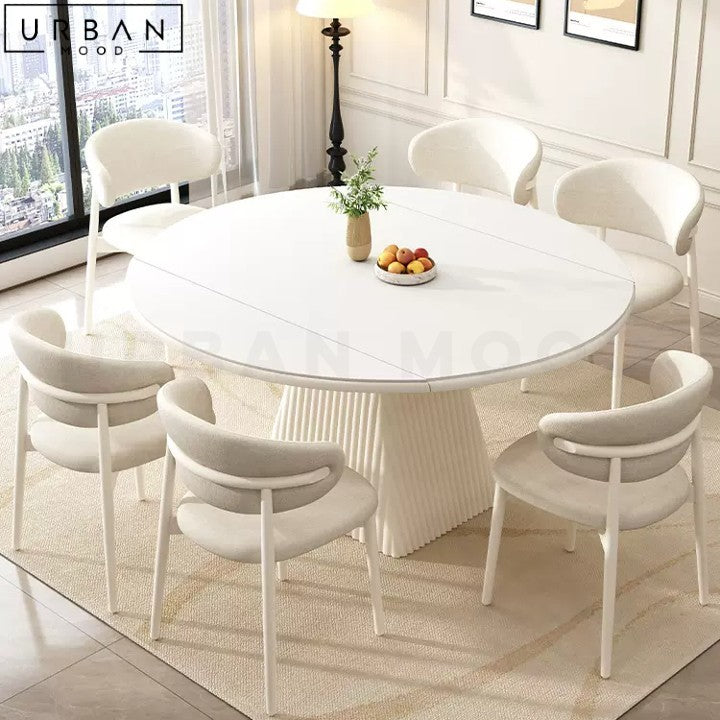 STRODE Japandi Round Sintered Stone Dining Table