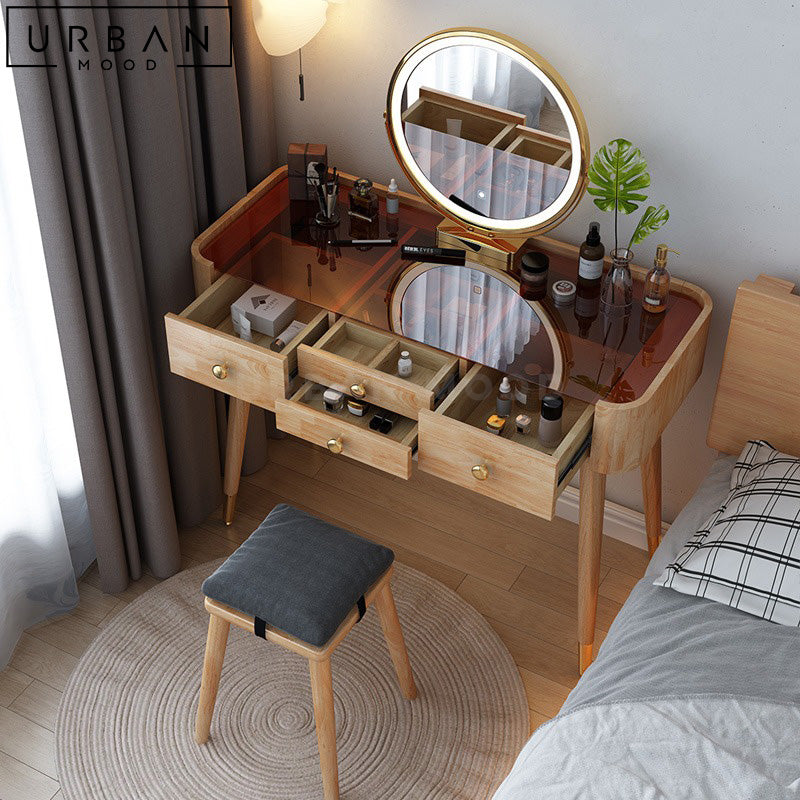 STYLE Rustic Solid Wood Vanity Table Set – Urban Mood