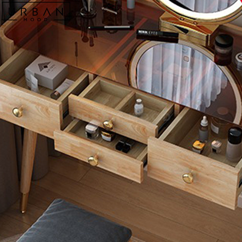 STYLE Rustic Solid Wood Vanity Table Set – Urban Mood