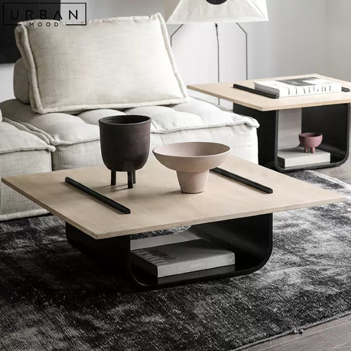 CHARS Modern Solid Wood Coffee Table