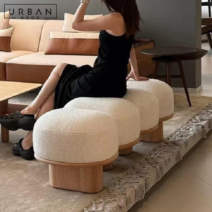 NING Modern Boucle Bench