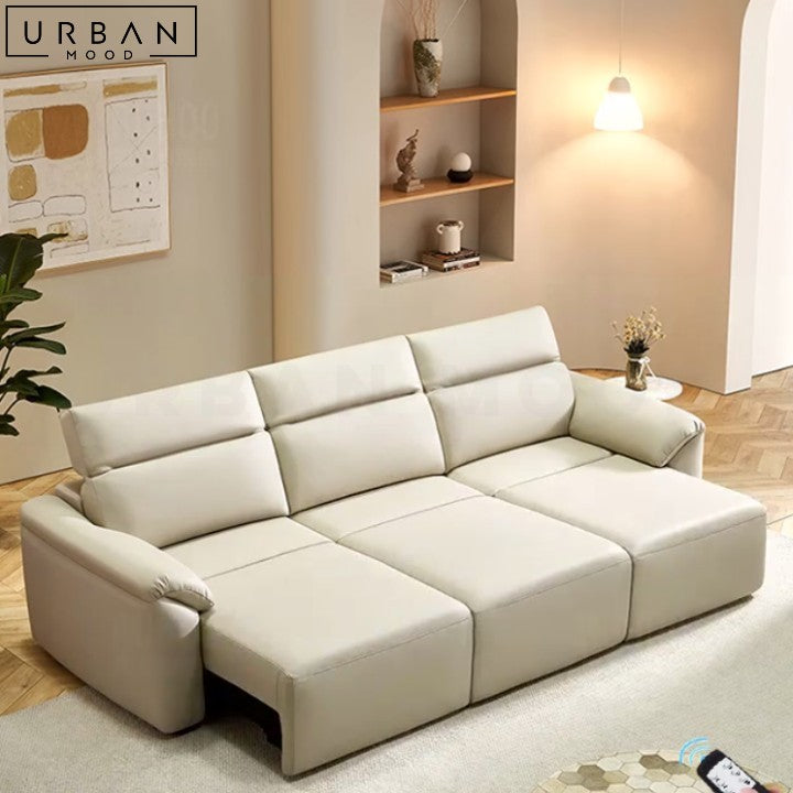 SYEDA Modern Leather Recliner Sofa