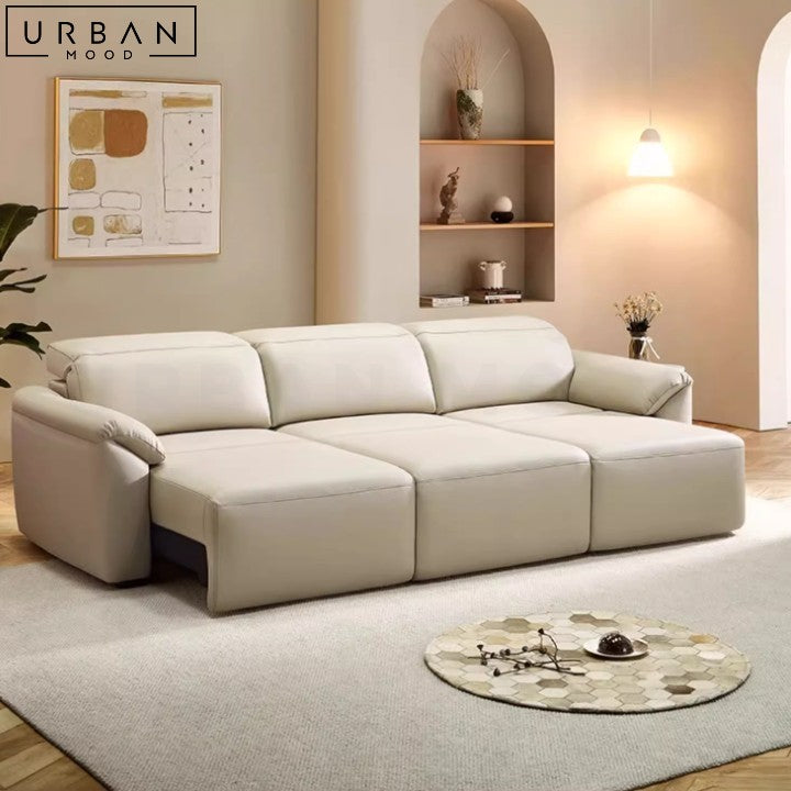 SYEDA Modern Leather Recliner Sofa