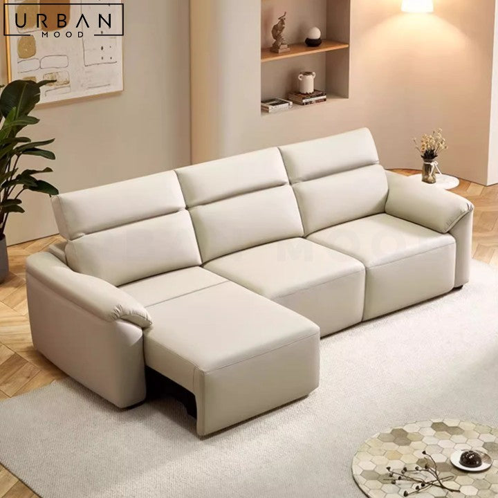 SYEDA Modern Leather Recliner Sofa