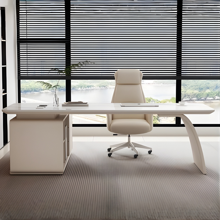 SYLVE Modern Sintered Stone Office Table - Urban Mood Singapore