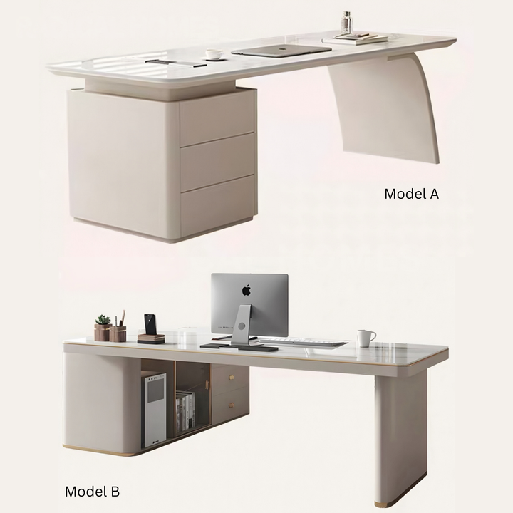 SYLVE Modern Sintered Stone Office Table - Urban Mood Singapore