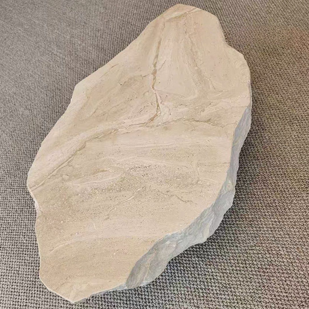 SYNCO Modern Travertine Coffee Table - Urban Mood Singapore